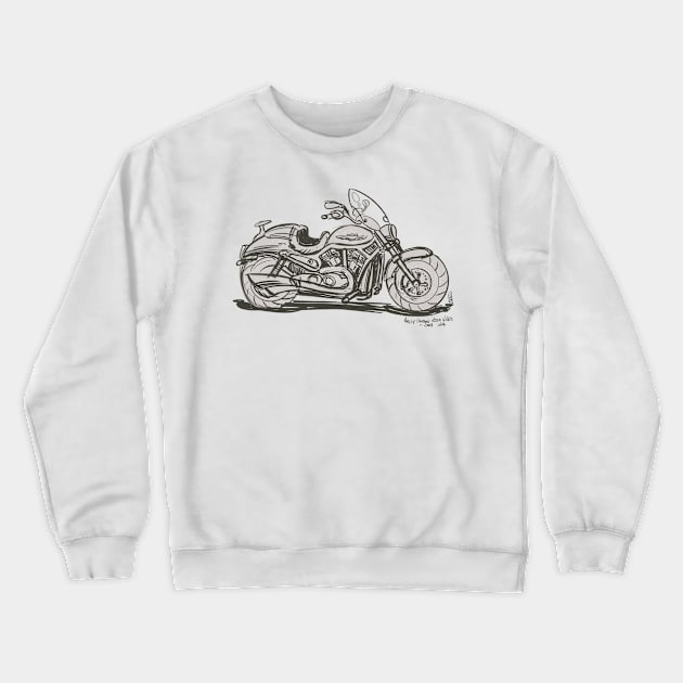 Motorcycle Sketch 1 Crewneck Sweatshirt by Mason Comics